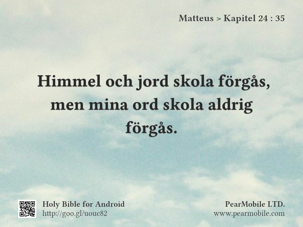 Matteus, Kapitel 24:35